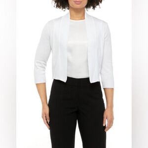 Summer Sweater NWT🏷 Perceptions Women's Solid White Topper Sz Medium